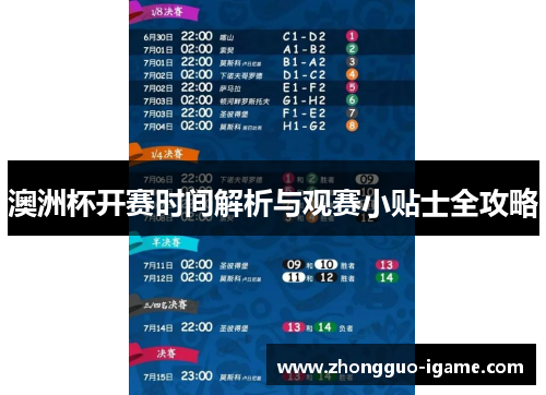 澳洲杯开赛时间解析与观赛小贴士全攻略